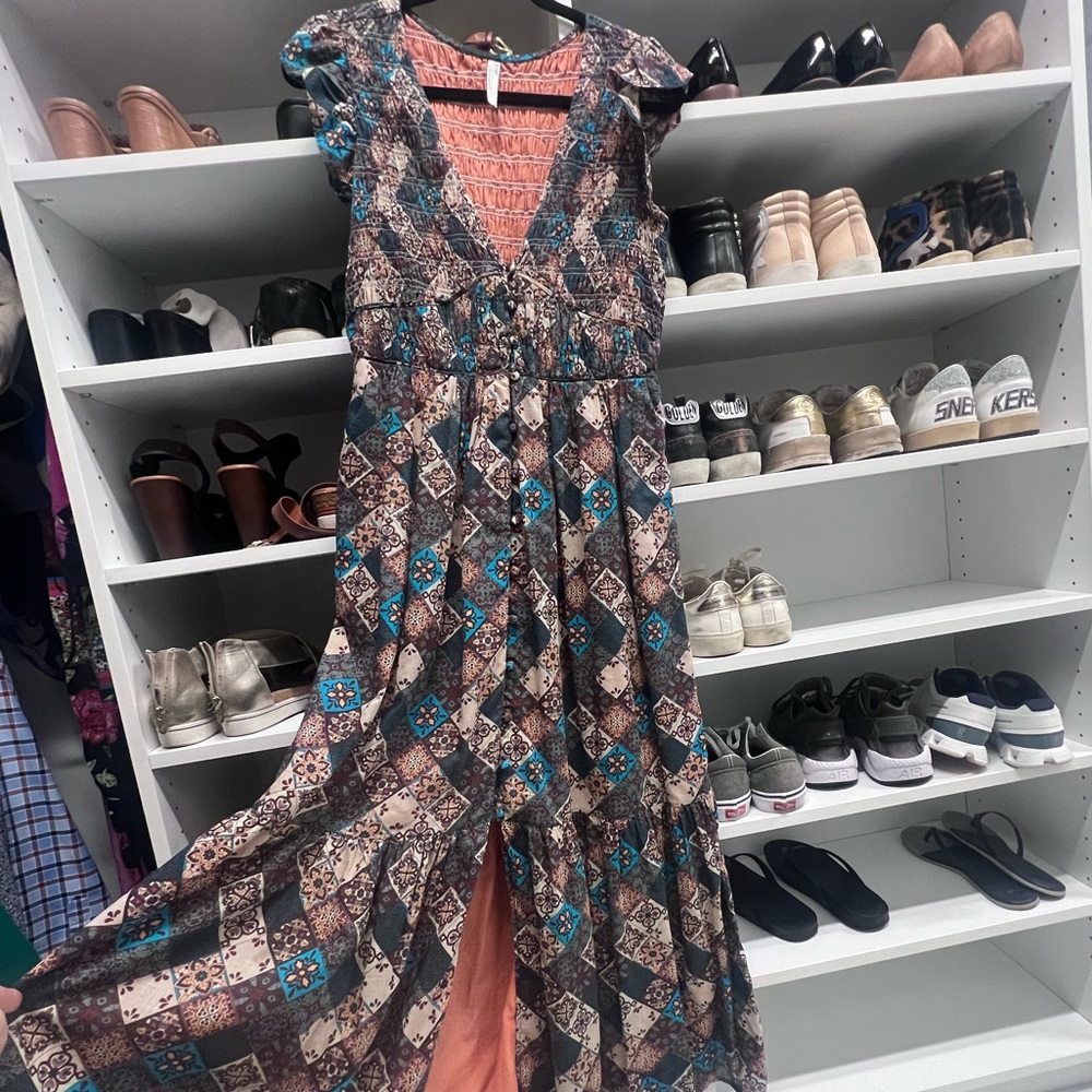 Anthropologie the Peregrine Midi Dress size medium
